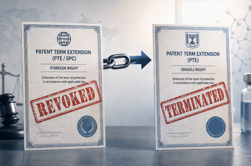 IL PTE Update: Revocation of Foreign PTE/SPC Can Terminate Israeli PTE Before It Enters into Force